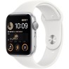 Apple Watch SE GPS (2e génération) - 44mm - Boîtier Silver Aluminium - Bracelet White Sport Band Regular