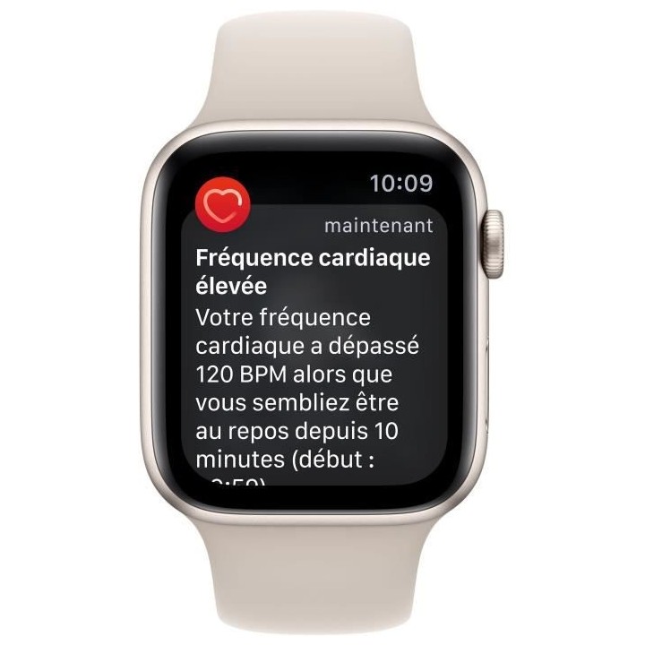 Apple Watch SE GPS (2e génération) - 44mm - Boîtier Starlight Alumi