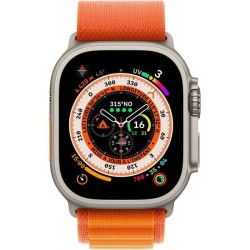 Apple Watch Ultra GPS + Cellular - 49mm - Titanium - Bracelet Orange Alpine Loop - Small