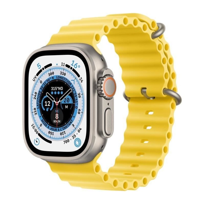 Apple Watch Ultra GPS + Cellular - 49mm - Titanium - Bracelet Yellow Ocean Band