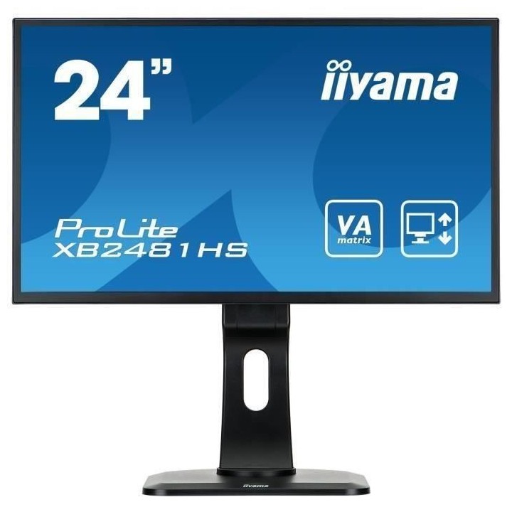 Ecran PC - IIYAMA ProLite XB2481HS-B1 - 24 FHD - Dalle TN - 2ms - DVI-