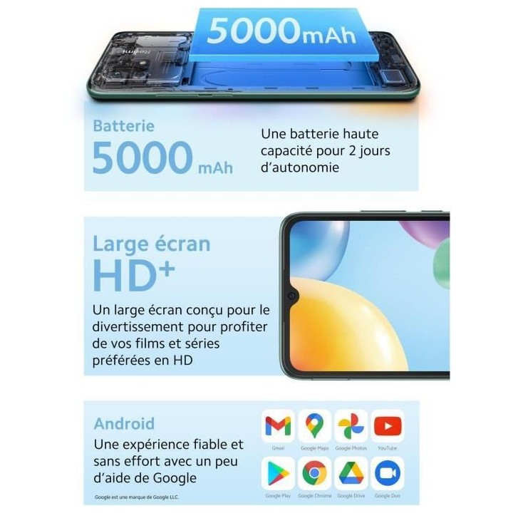 XIAOMI Redmi 10C 64Go 4G Bleu Océan