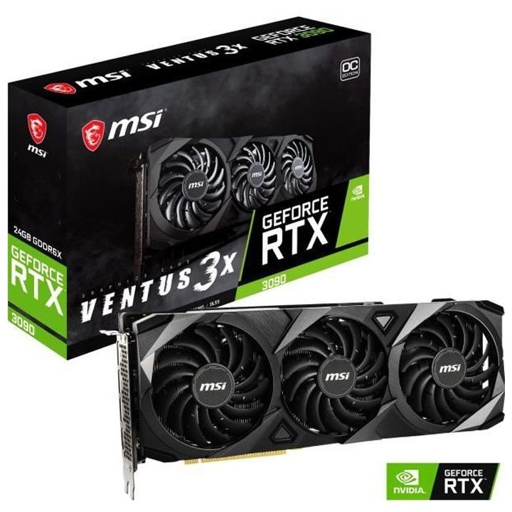 Carte graphique MSI GeForce RTX 3090 VENTUS 3X OC - 24 Go