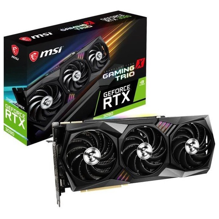 Carte graphique MSI GeForce RTX 3090 GAMING X TRIO - 24 Go