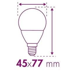 XQ-LITE Lot de 5 ampoules LED filament E14 globe 2W équivalence 20W