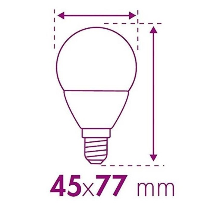 XQ-LITE Lot de 5 ampoules LED filament E14 globe 2W équivalence 20W