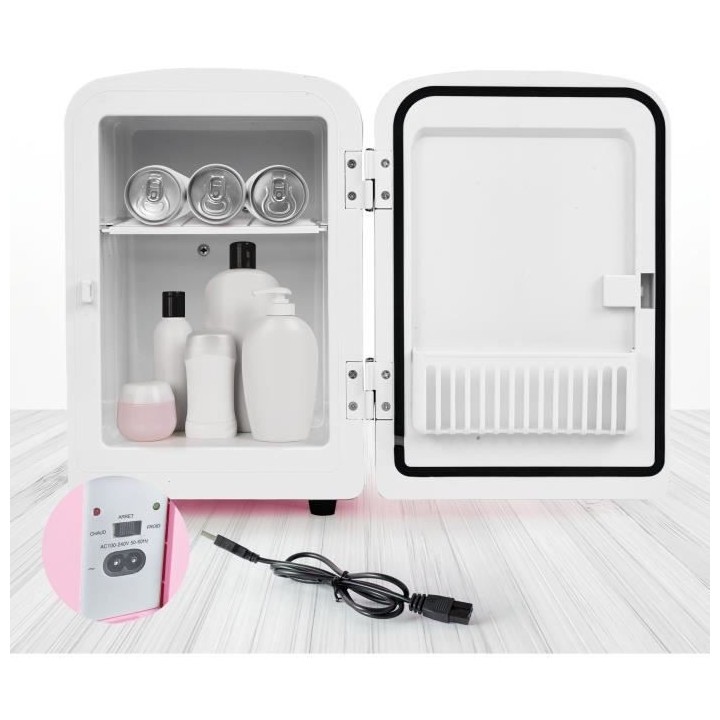 YOGHI Cold Beauty Pea - Mini réfrigérateur 4L - 40W - Versatile et s
