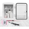 YOGHI Cold Beauty Pea - Mini réfrigérateur 4L - 40W - Versatile et silencieux - 45dB - Voyants lumineux - Rose et Blanc