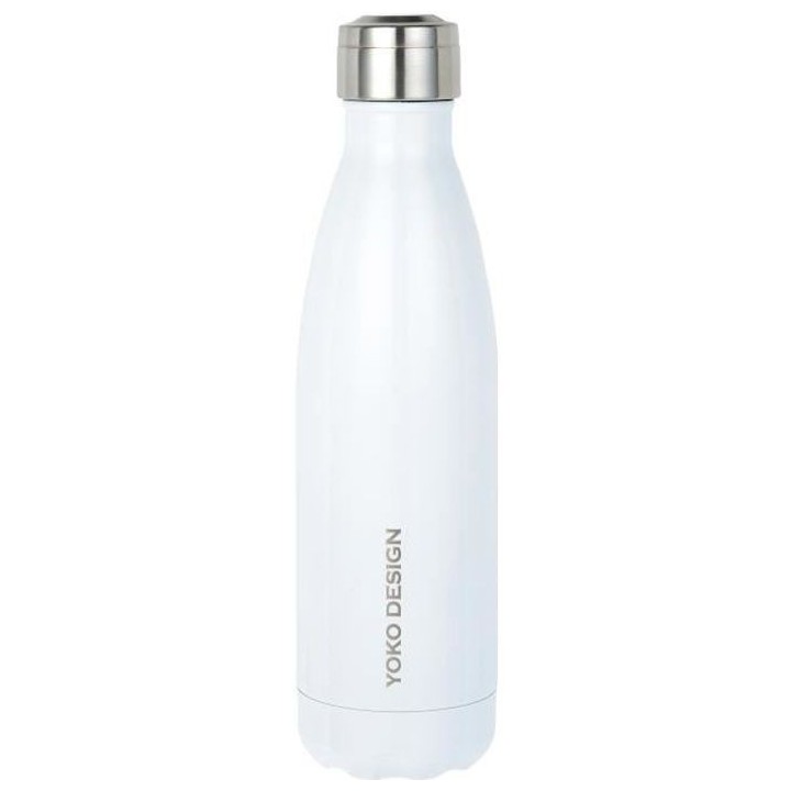 YOKO DESIGN - INOX Gourde isotherme Bouteille 500 ml blanche