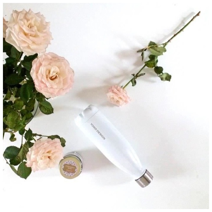 YOKO DESIGN - INOX Gourde isotherme Bouteille 500 ml blanche