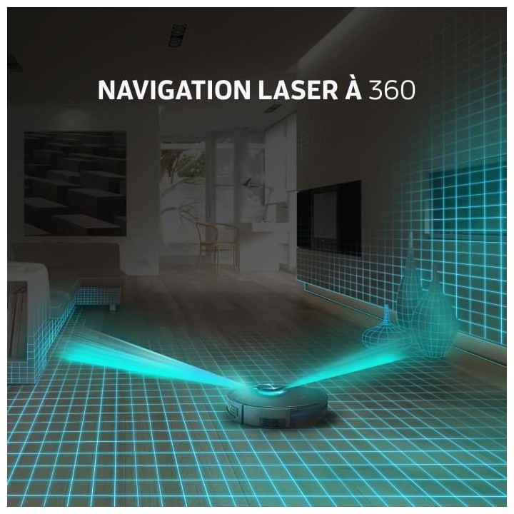 ZACO A10 501903 Robot aspirateur laveur connecté - Technologie laser