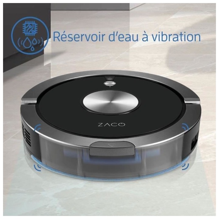 ZACO A9SPRO 501905 - Robot aspirateur laveur connecté - Jusqu'a 110 m