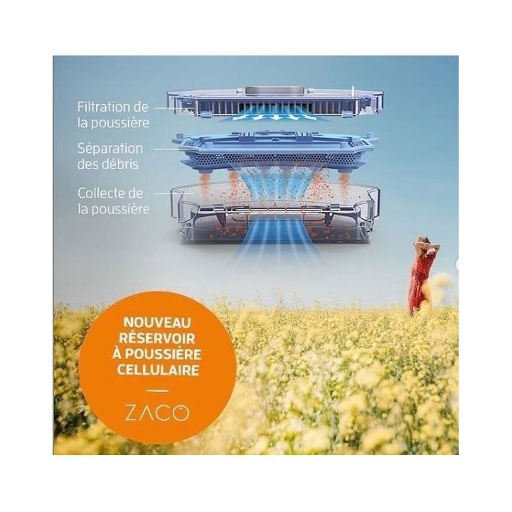 ZACO A9SPRO 501905 - Robot aspirateur laveur connecté - Jusqu'a 110 m