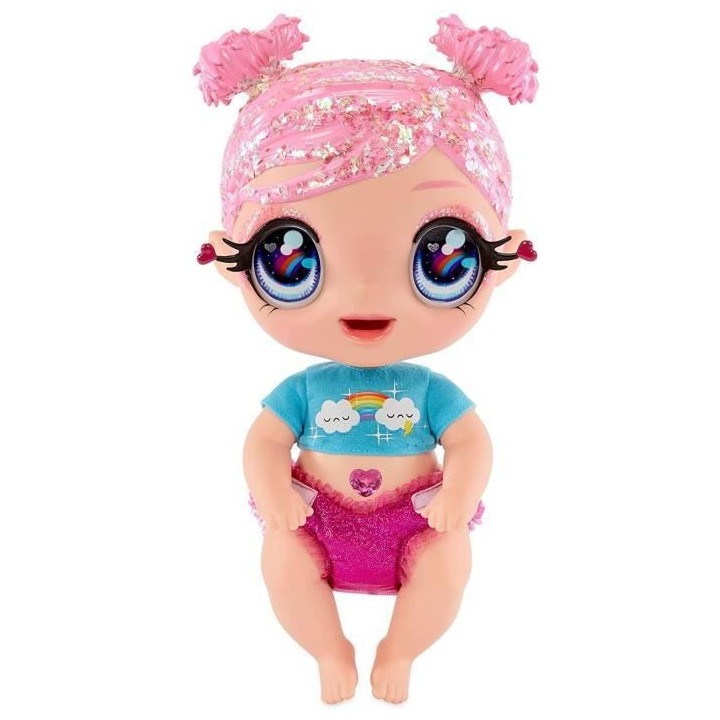 Glitter Babyz - Dreamia Stardust - Rose / Arc-en-Ciel - Bébé 28 cm -