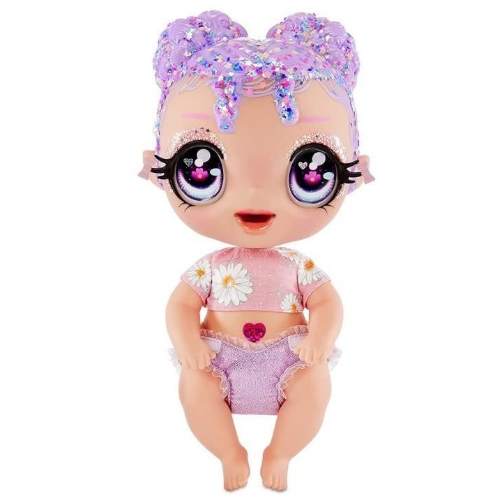 Glitter Babyz - Lila Wildbloom - Violet / Fleurs - Bébé 28 cm - Chan