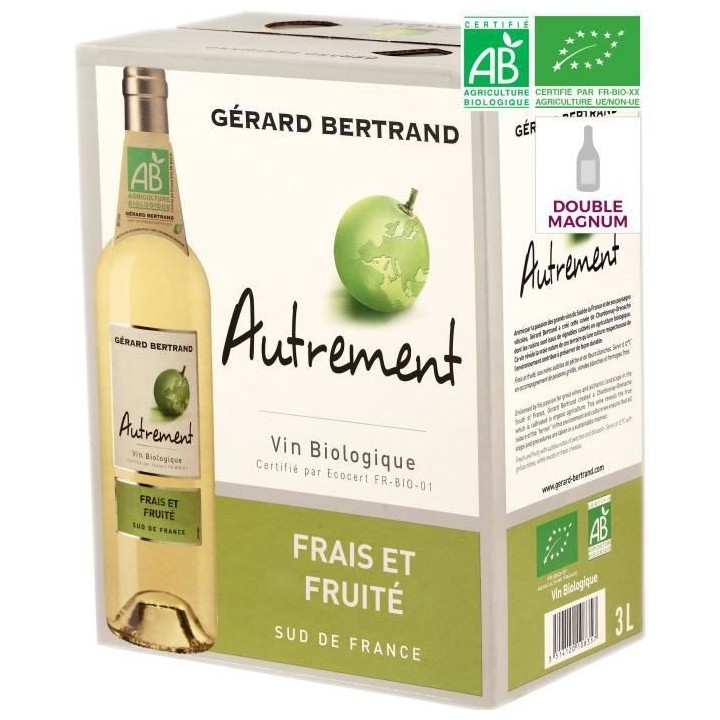 BIB 3L Gérard Bertrand Autrement Blanc VIN DE France - Vin blanc de F