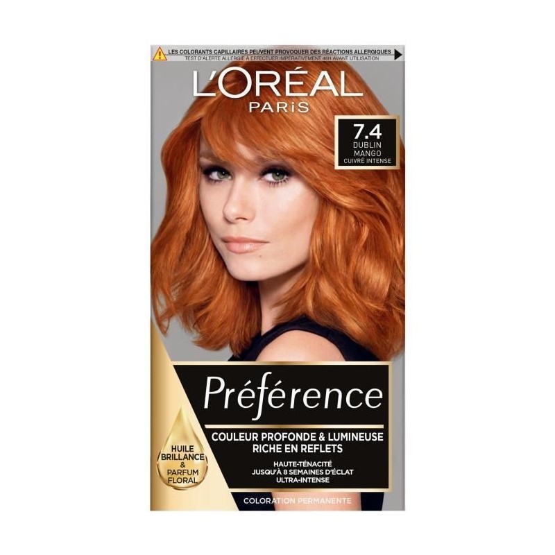 Coloration Préférence Dublin 7.4 L'OREAL PARIS - Couleur profonde et lumineuse - Riche en reflets