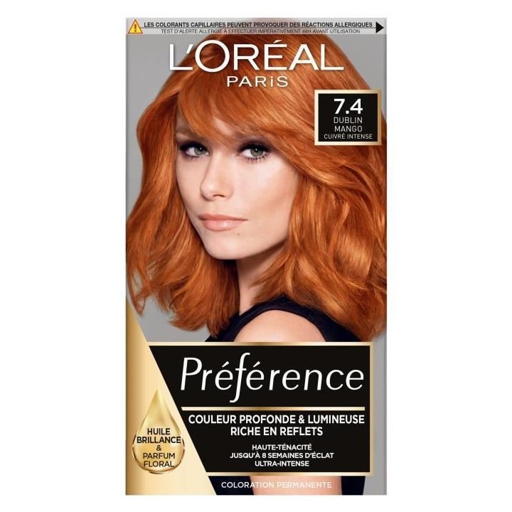 Coloration Préférence Dublin 7.4 L'OREAL PARIS - Couleur profonde et
