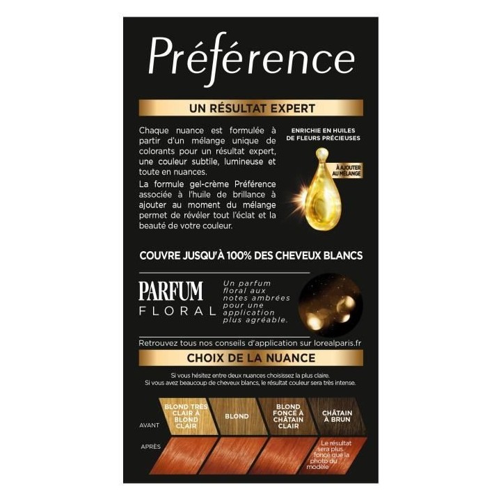 Coloration Préférence Dublin 7.4 L'OREAL PARIS - Couleur profonde et
