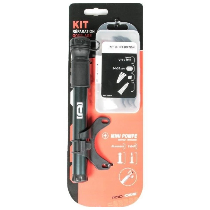 Kit réparation vélo Mini pompe + Réparation