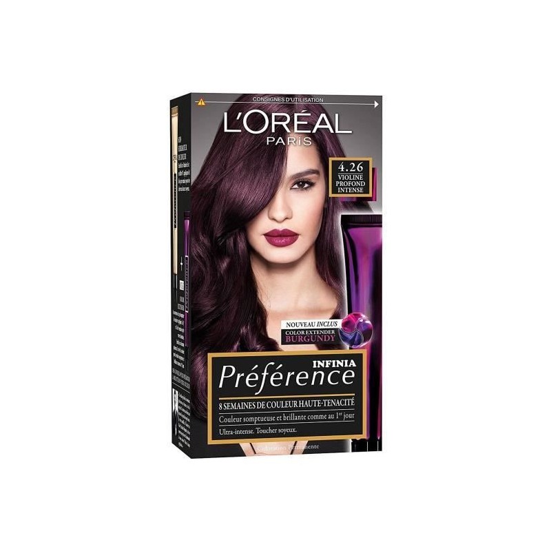 Coloration permanente Préférence L'OREAL PARIS - 4.26 Toscane Violine burgundy