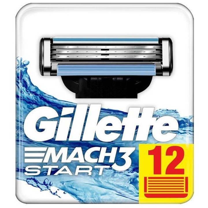 GILLETTE Lames de rasoir Mach3 Start x12