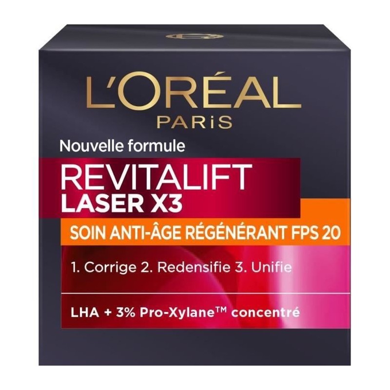 Soin anti-âge régénérant FPS20 Revitalift LaserX3 L'OREAL PARIS - 50 ml