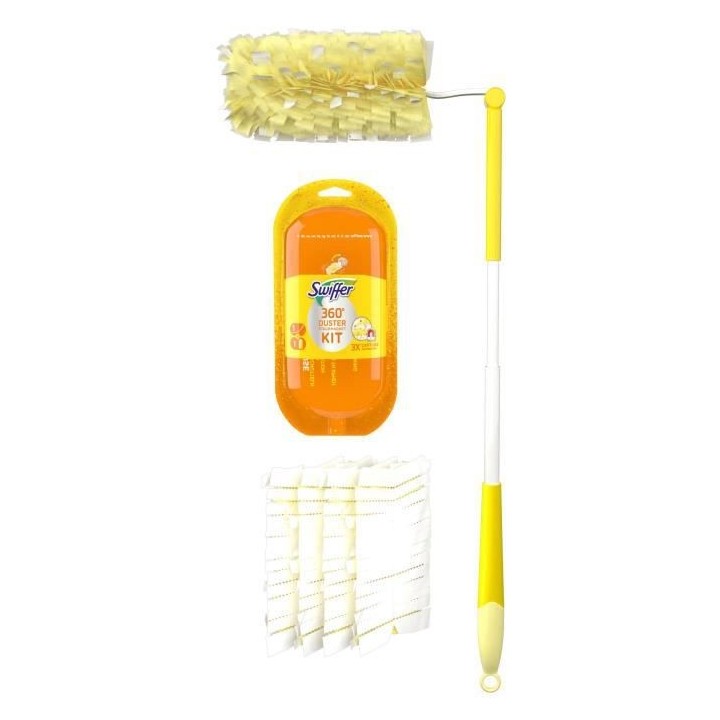SWIFFER Kit plumeau dépoussiérant 360° Duster XXL - 2 plumeaux jeta
