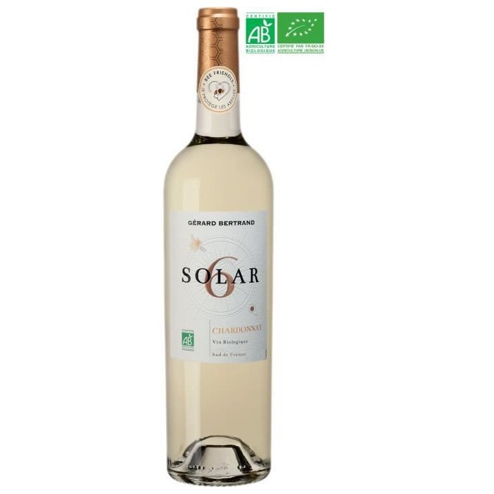 Gérard Bertrand Solar6 Chardonnay IGP Cévennes - Vin blanc du Langue