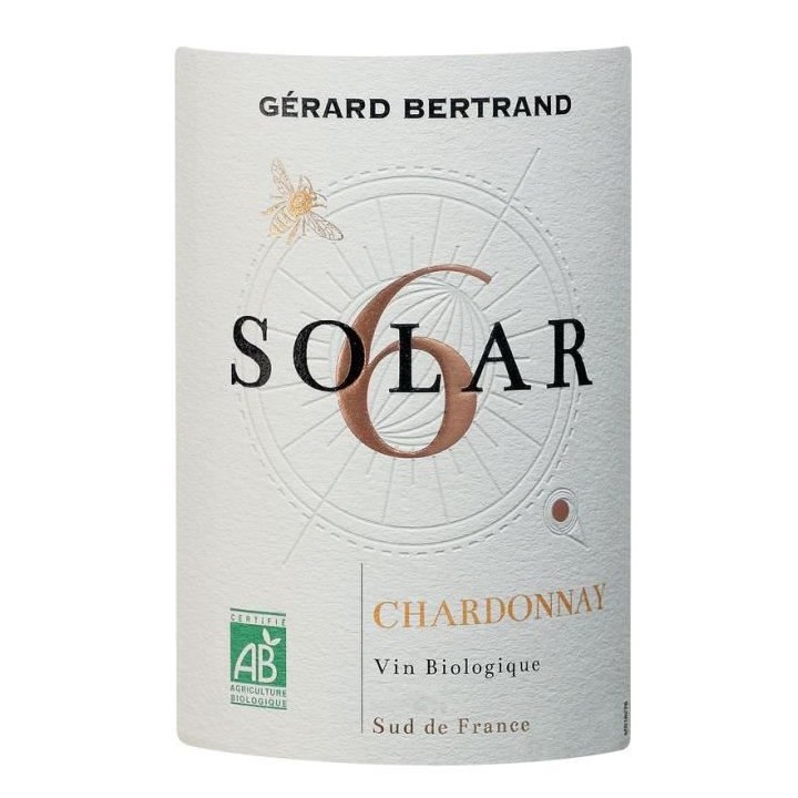 Gérard Bertrand Solar6 Chardonnay IGP Cévennes - Vin blanc du Langue