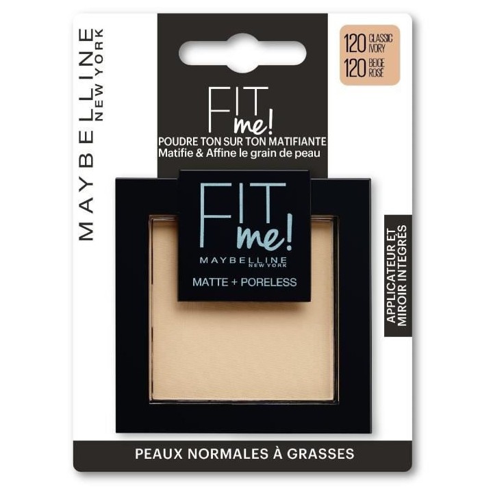 Poudre Compacte Fit Me Matte & Poreless MAYBELLINE NEW YORK - Peaux no