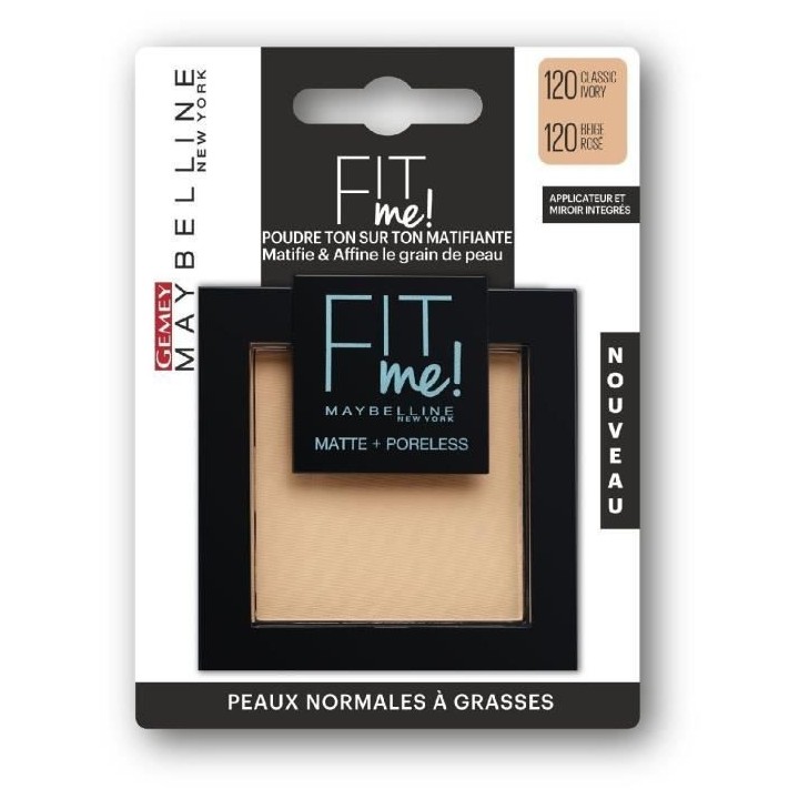 Poudre Compacte Fit Me Matte & Poreless MAYBELLINE NEW YORK - Peaux no