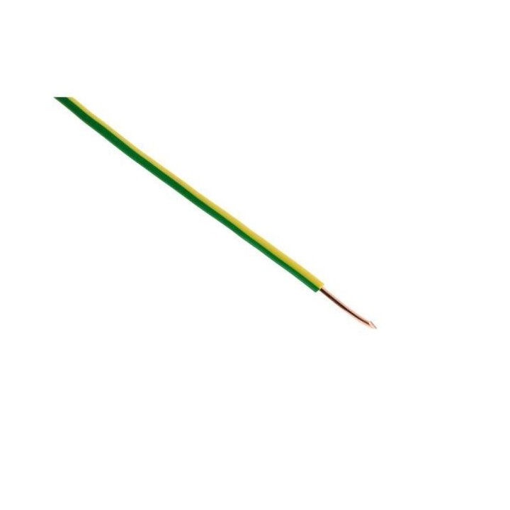 ZENITECH Fil d'alimentation électrique HO7V-U 1,5mm² Vert/Jaune - 25