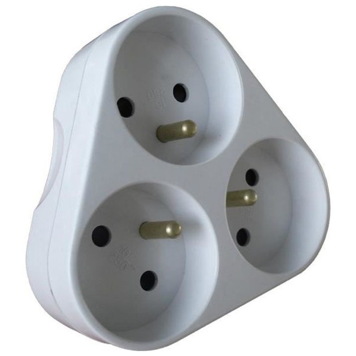 Triplite triangulaire ZENITECH 16A blanc