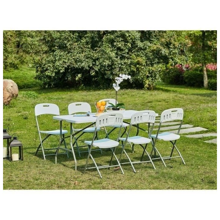Lot de 2 chaises de jardin pliantes pour réception - 42 x 42 x 87 cm