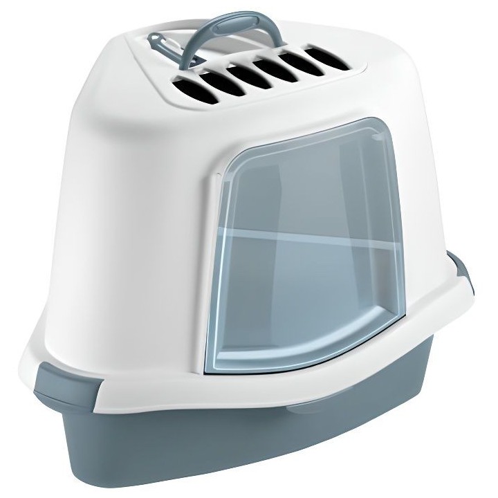 ZOLUX Maison de toilette d'angle avec pelle 54 x 40 x 40 cm - Bleu aci