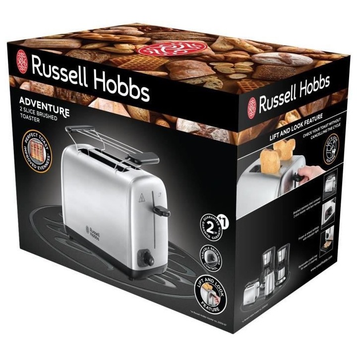 RUSSELL HOBBS 24080-56 Toaster Grille Pain Adventure, Cuisson Uniforme