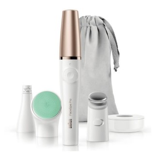 Braun Face Spa Pro 913,Epilateur visage, 3 accessoires, Blanc et Bronz