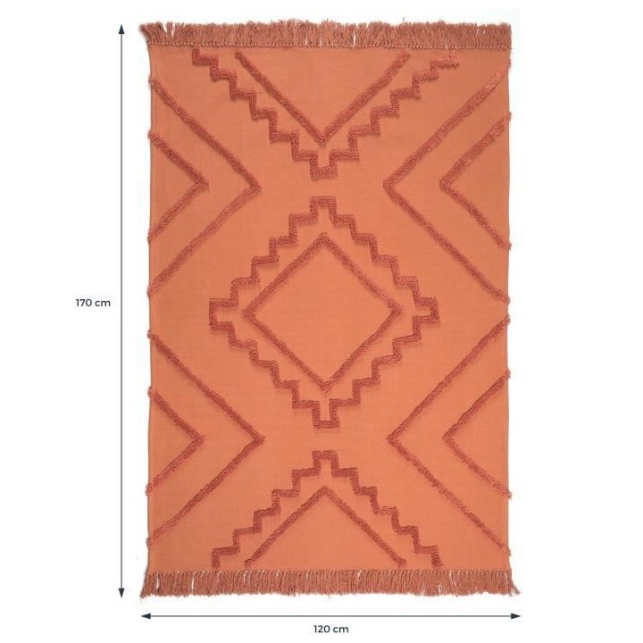 Tapis Tuft Inca - 120 x 170 cm - Terracotta
