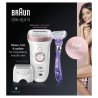 BRAUN Silk-épil 9 9 / 870 SensoSmart Epilateur électrique - 7 accessoires - Or et rose