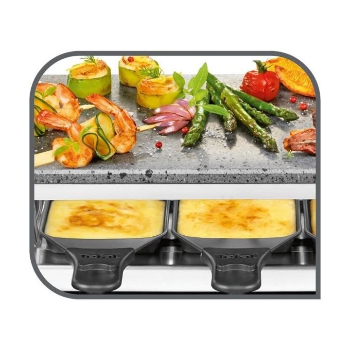 TEFAL - Raclette Inox et Design PR457B12