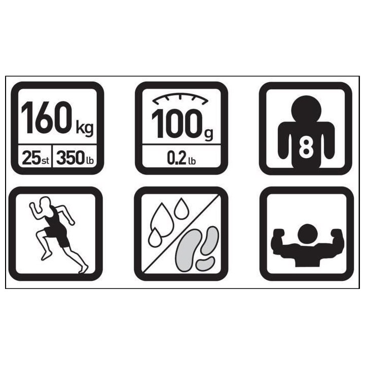 TERRAILLON Balance Pese Personne Électronique - Impédancemetre, 8 M