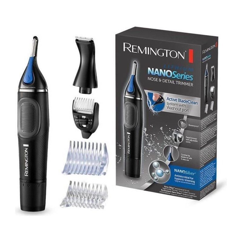 Remington NE3870 Tondeuse Visage Antibactérienne Hypoallergénique Nano Serie pour Nez et Oreilles