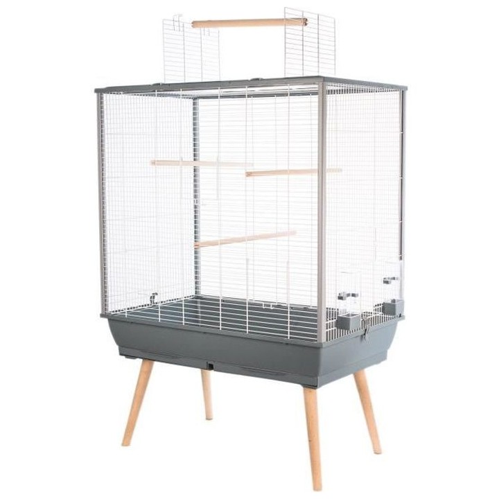 ZOLUX Cage surélevée Néo Jili pour oiseaux - L 78 x P 47,5 x H 112