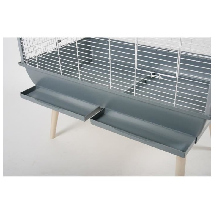 ZOLUX Cage surélevée Néo Jili pour oiseaux - L 78 x P 47,5 x H 112