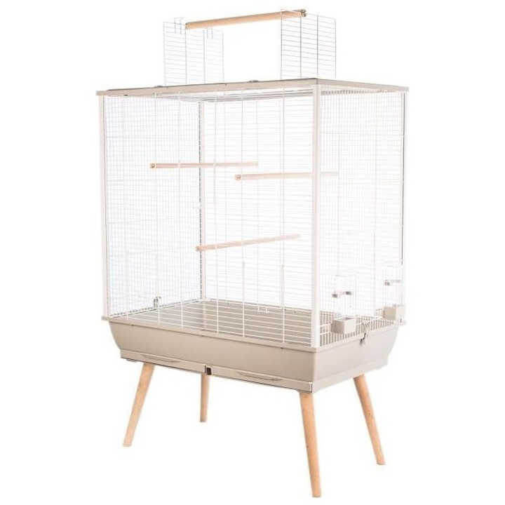 ZOLUX Cage surélevée Néo Jili pour oiseaux - L 78 x P 47,5 x H 112