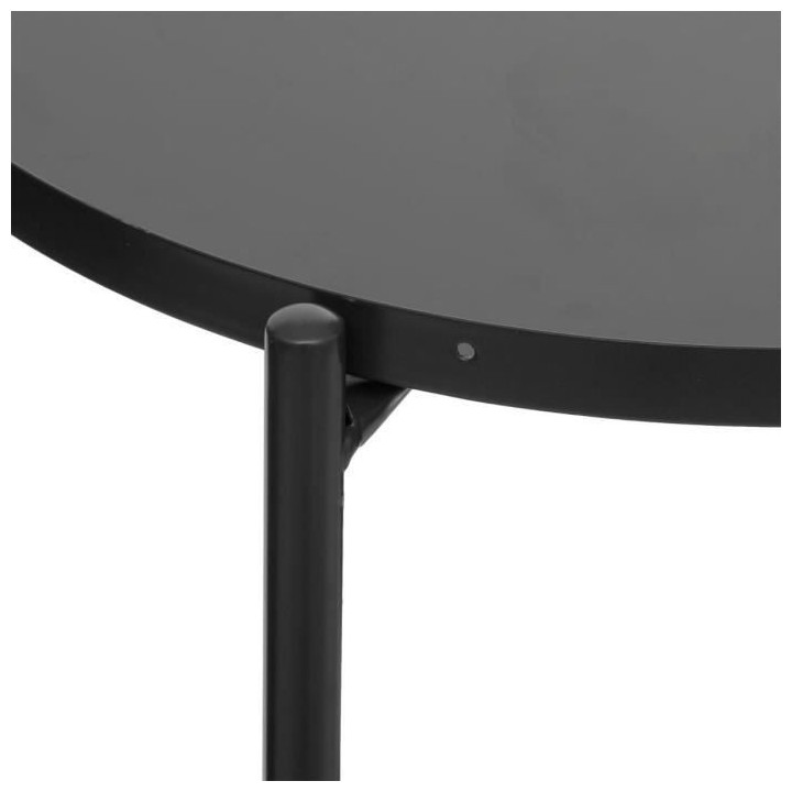 Table café Meeko métal - Noir