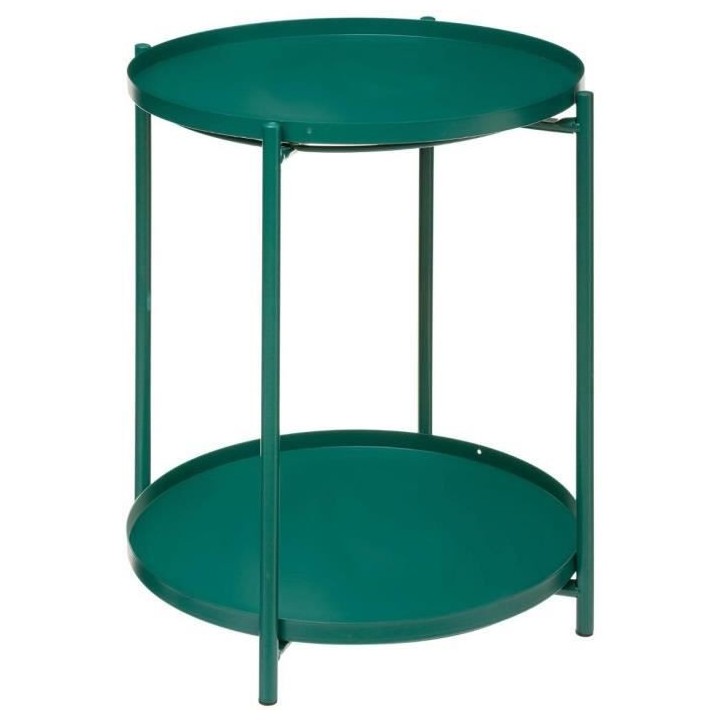 Table café Meeko 2 places - Fer - Vert Cedre - Style contemporain - S