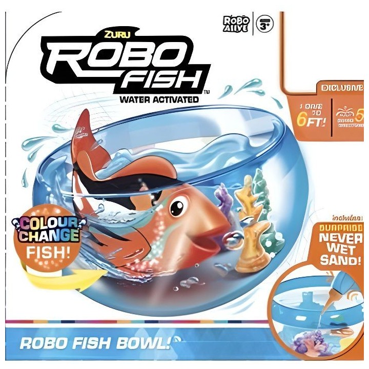ZURU Aquarium Robo Fish avec son sable maquie - + 3 ans