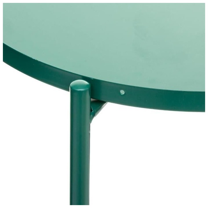 Table café Meeko 2 places - Fer - Vert Cedre - Style contemporain - S